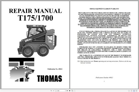 01 thomas skid steer parts list|thomas skid steer parts manual.